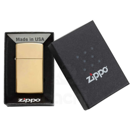 Encendedor Zippo Slim High Polish Brass 1654B 1