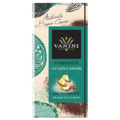 Chocolate Vanini 62% con Pera y Canela 100gr