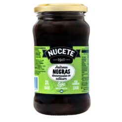 Aceitunas Negras Nucete sin Hueso 360grs Reducidas en Sodio