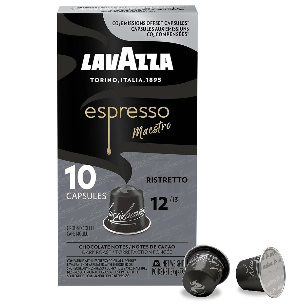 Capsulas Lavazza Ristretto Compatible Nespresso int 12/13 1 Capsulas Lavazza Ristretto Compatible Nespresso int 12/13