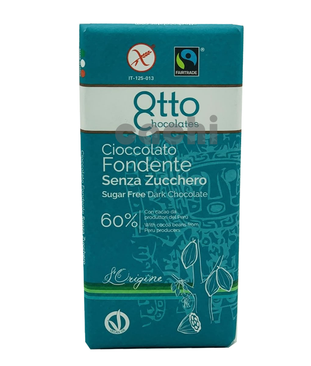 Chocolate Orgánico Otto S Glúten 100gr Sin Azúcar Cacao 60%