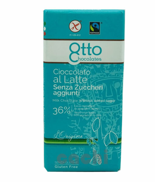 Chocolate Orgánico Sin Glúten 100gr Sin Azúcar Cacao 36%