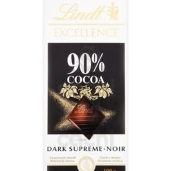 Chocolate Suizo Lindt Excellence 90% Cacao Supreme Dark 100g