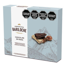 Chocolate en Rama Bariloche leche blanco y semiamargo 300grs
