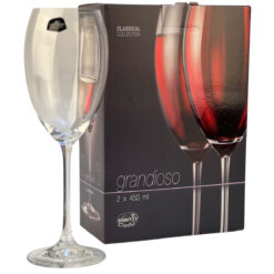 Copa De Cristal De Bohemia Grandioso X 2 de 450ml