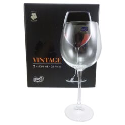 Copa De Cristal De Bohemia Vintage X 2 De 850ml