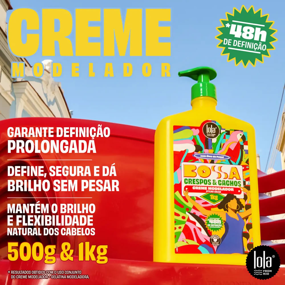 Crema Modeladora Bossa Cabello Rizado y Crespo Lola 500ml 2 Crema Modeladora Bossa Cabello Rizado y Crespo Lola 500ml
