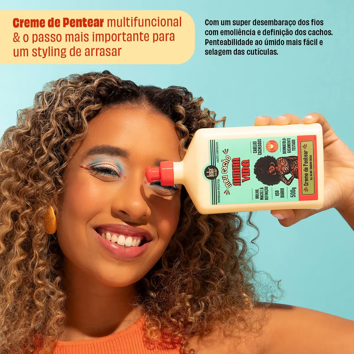 Crema de Peinar Rizos Meu Cacho Minha Vida Lola 500grs 2 Crema de Peinar Rizos Meu Cacho Minha Vida Lola 500grs