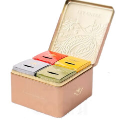 Lata de Te Ahmad con 40 sobres en 4 sabores Chest Caddy