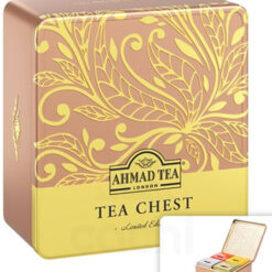 Lata de Te Ahmad con 40 sobres en 4 sabores Chest Caddy