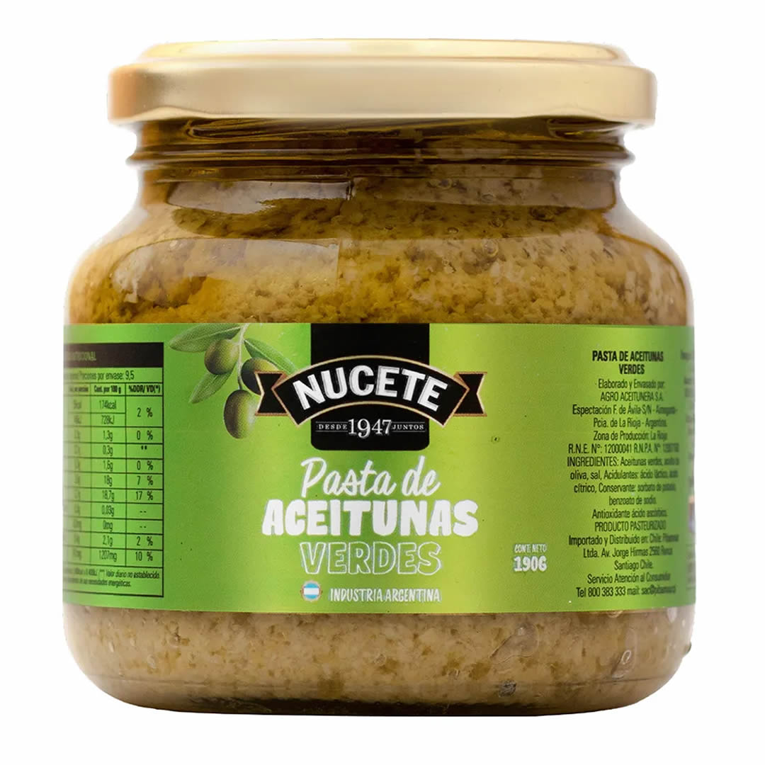 Pasta de Aceitunas Verdes Nucete 190grs