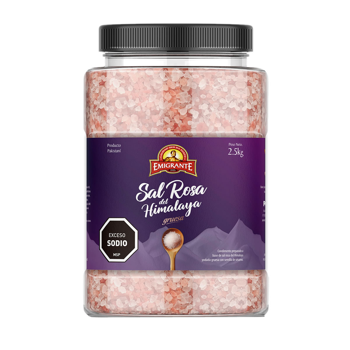 Sal Rosa del Himalaya Emigrante Gruesa con Sesamo 2.5kg