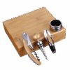 Set de Accesorios para Vinos en caja de Madera