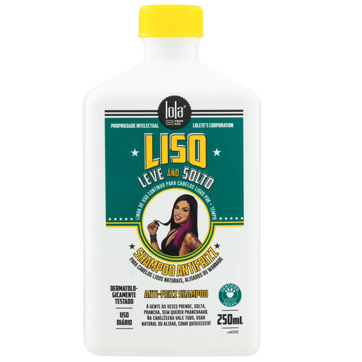 Shampoo Antifrizz Lacio Lola 250grs Leve Solto 1 Shampoo Antifrizz Lacio Lola 250grs Leve Solto