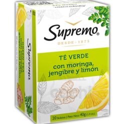Te Supremo Verde con Moringa, Jengibre y Limon 20 Sobres