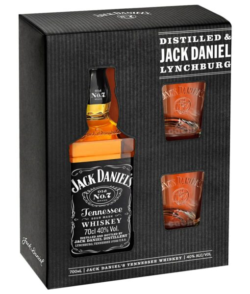 Whisky Jack Daniels 750ml + 2 Vasos