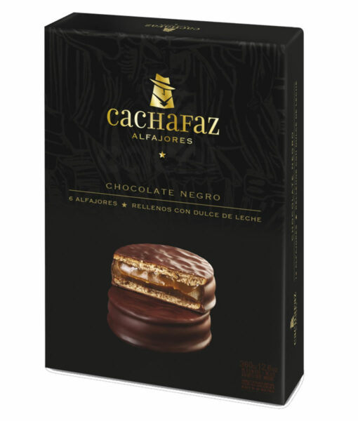 Alfajor Cachafaz de Chocolate Negro Caja x 6u 1